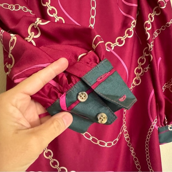 ANN TAYLOR CHAIN PRINT MOCK NECK SHIFT DRESS SZ XS - Picture 6 of 16